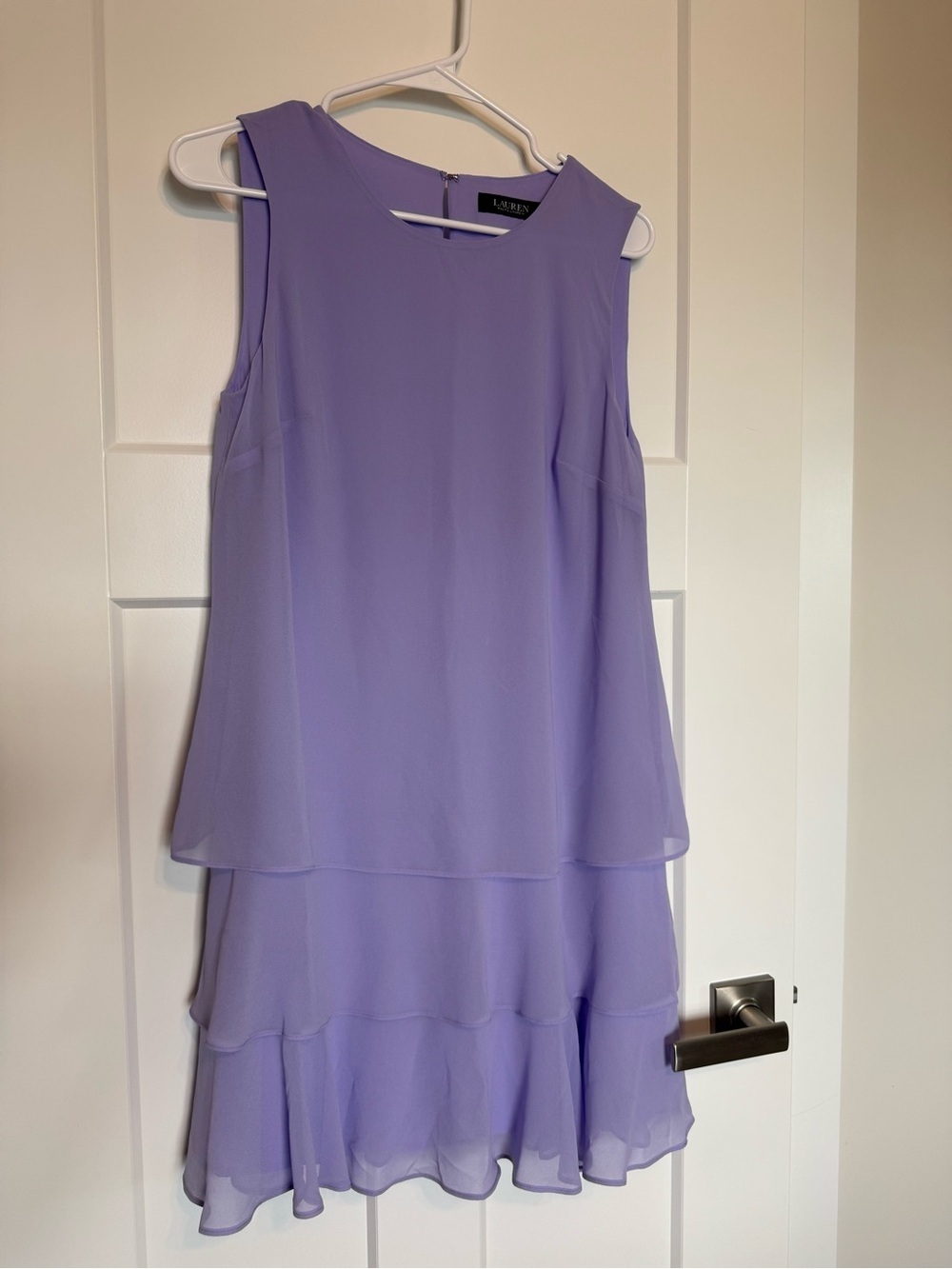 Lauren Ralph Lauren Lavender Layered Sleeveless Mini Dress